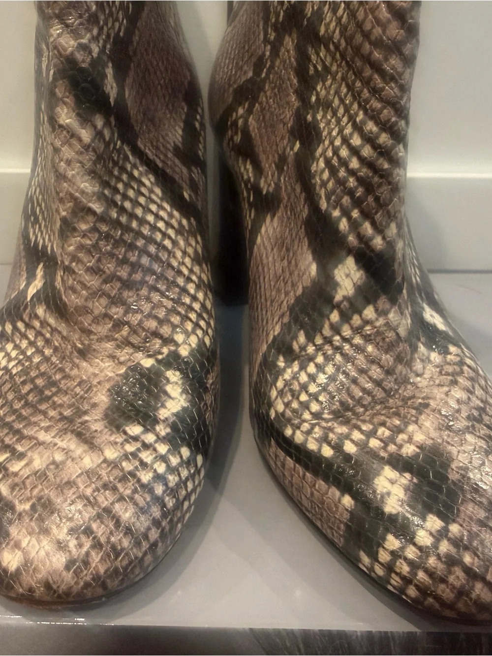 Tory Burch Kira Snakeskin-Embossed Leather Bootie